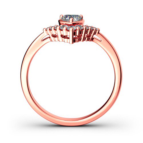 Heart V Shape Sterling Silver Ring-JE-Juri Elle
