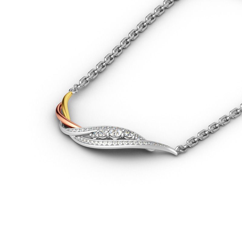 Fancy Tri-Tone Necklace-JE-Juri Elle