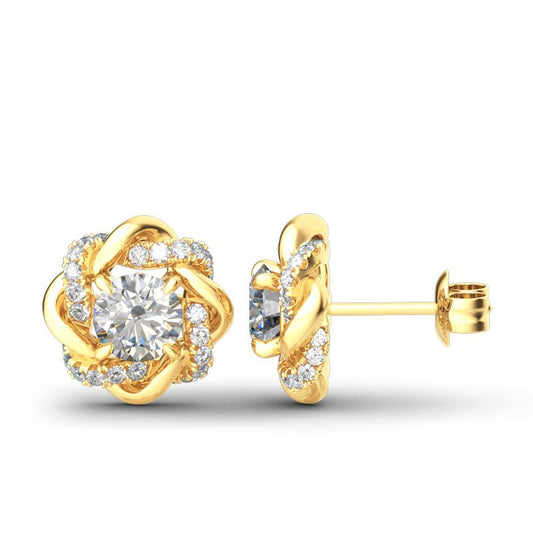 Knot of Love Sterling Silver Stud Earrings-JE-Juri Elle