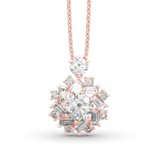 Sunshine Round Cut Sterling Silver Necklace-JE-Juri Elle