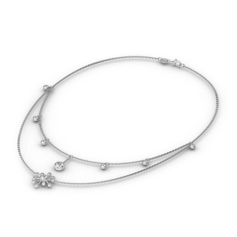 Layered Dandelion Sterling Silver Necklace-JE-Juri Elle