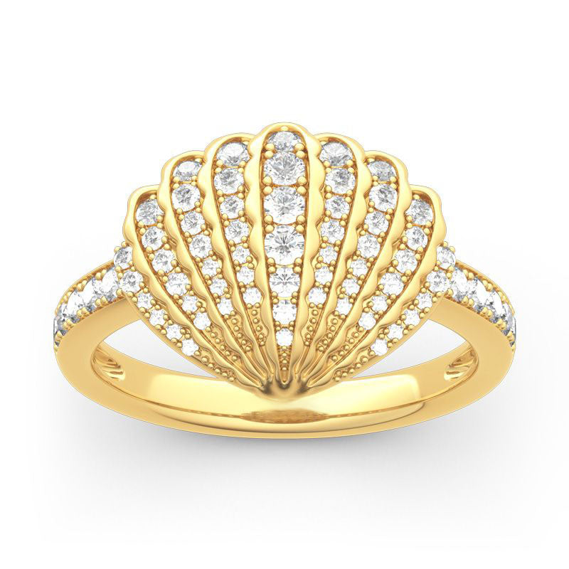 Sea Shell Sterling Silver Ring-JE-Juri Elle