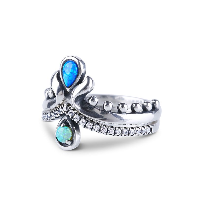 Mermaid Teardrop Stackable Opal Ring-JE-Juri Elle