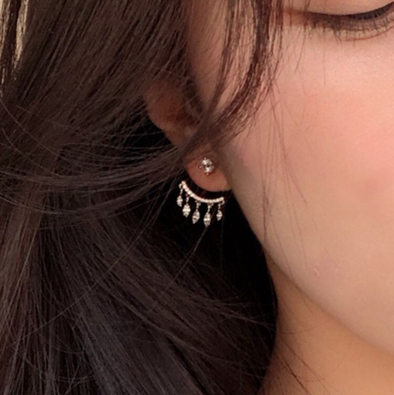 Tassel Sterling Silver Ear Jackets-JE-Juri Elle