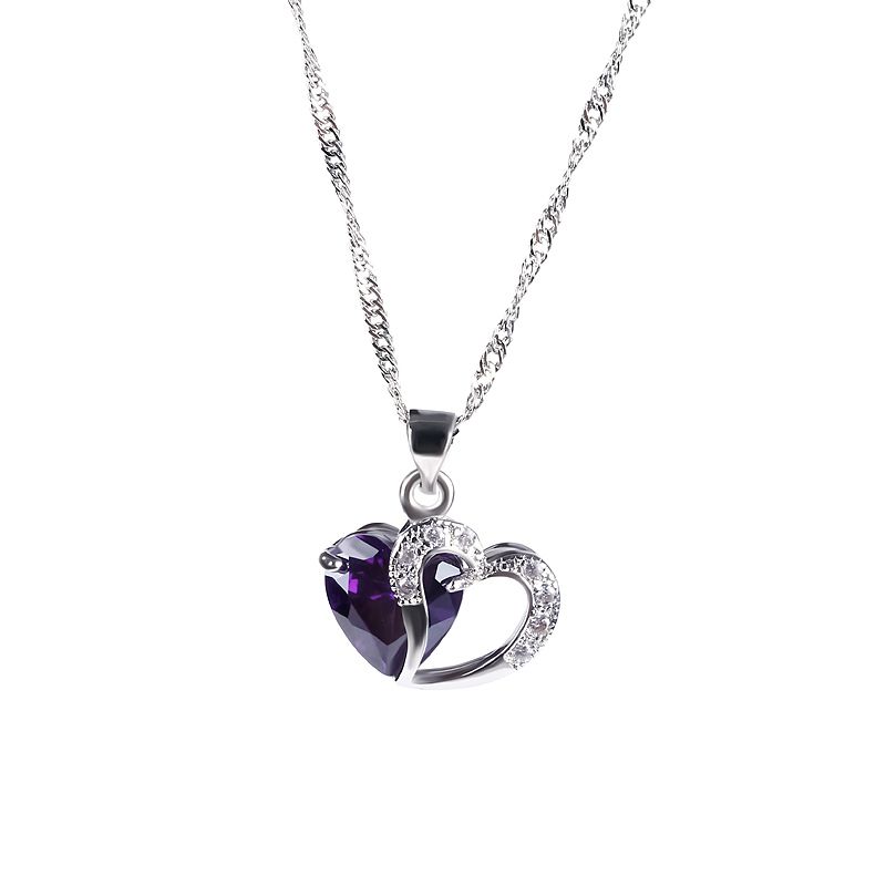 Heart Cut Sterling Silver Pendant Necklace-JE-Juri Elle