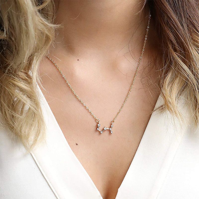 Constellation Necklace With Stones Sterling Silver-JE-Juri Elle