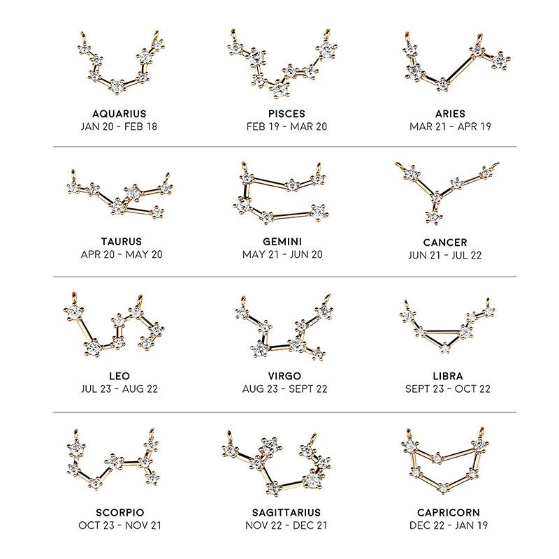 Constellation Necklace With Stones Sterling Silver-JE-Juri Elle