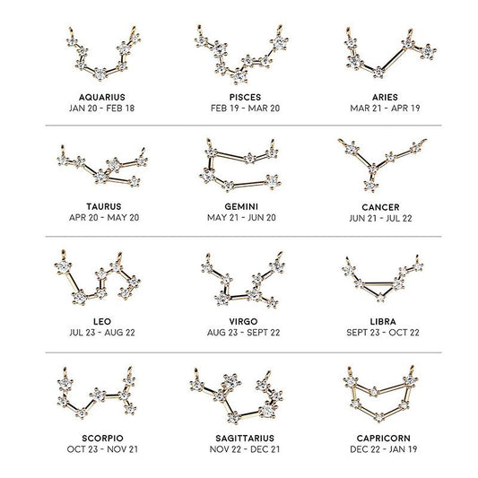 Constellation Necklace With Stones Sterling Silver-JE-Juri Elle