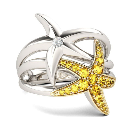 Starfish Sterling Silver Ring-JE-Juri Elle