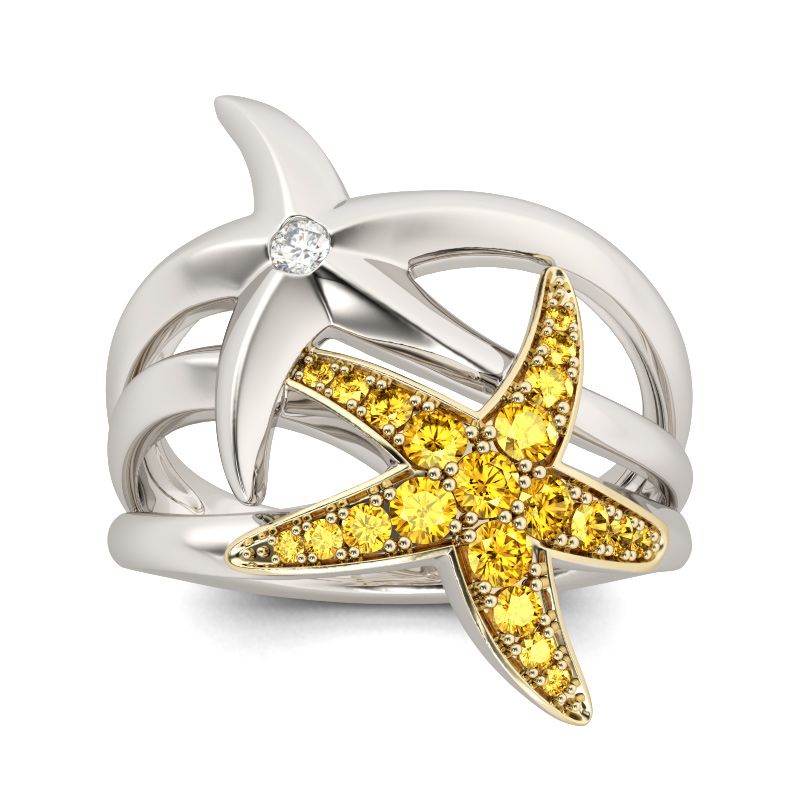 Starfish Sterling Silver Ring-JE-Juri Elle