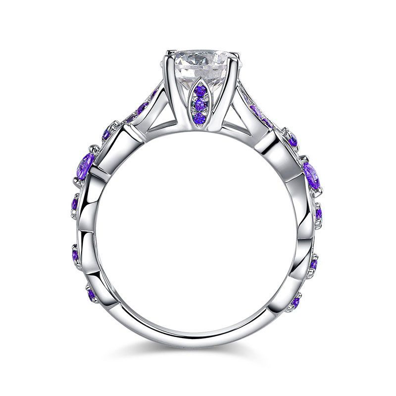 Butterfly Round Cut Sterling Silver Ring-JE-Juri Elle