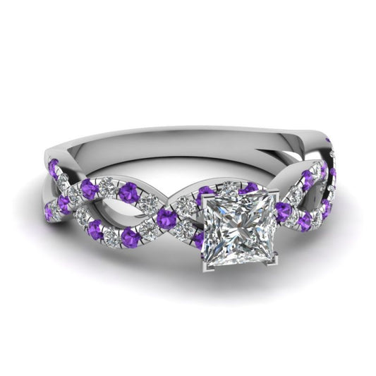 Princess Cut Sterling Silver Ring-JE-Juri Elle