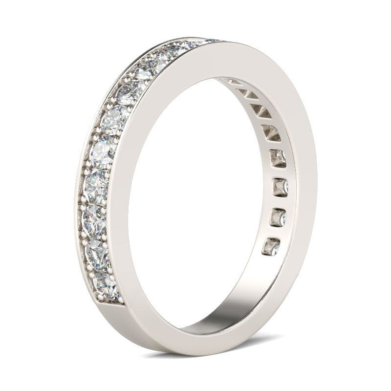 Simple Channel Set Sterling Silver Women's Band-JE-Juri Elle