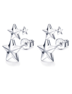 KFKa 925 Sterling Silver Star Earrings
