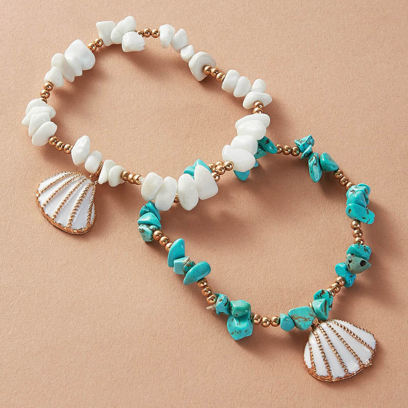 Bohemian Shell Double Bracelet Set