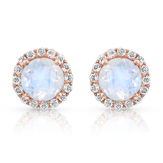 Moonstone Earrings - Venus Studs-MM-Juri Elle