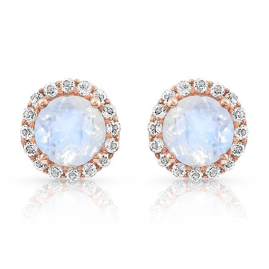 Moonstone Earrings - Venus Studs-MM-Juri Elle
