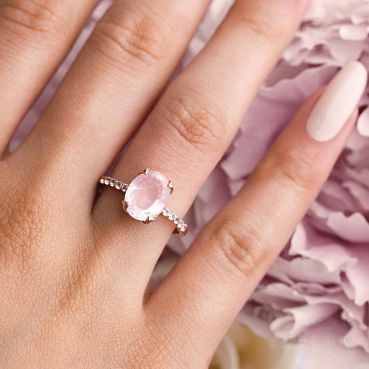 Rose Quartz Ring - Harlow-MM-Juri Elle