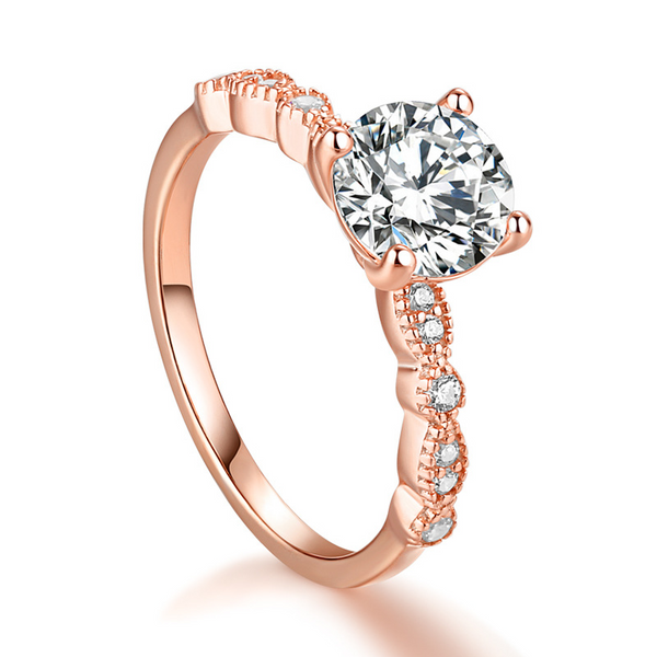 Wedding Round Cut Sterling Silver Ring For Women-TL-Juri Elle