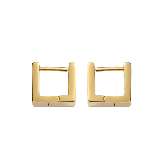 Regular Solid Geometry Sterling Silver Stud Earring