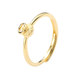 Simple Petals Sterling Silver Plated Gold Ring