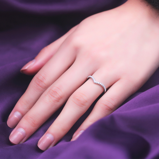 Simple Heart Round Cut Sterling Silver Ring-TL-Juri Elle