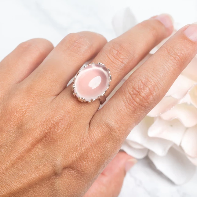 Rose Quartz Ring - Bohemia-MM-Juri Elle
