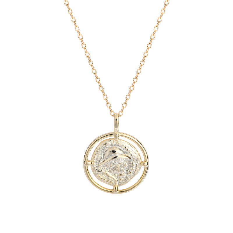 Navigator Sterling Silver Plated Gold Necklace