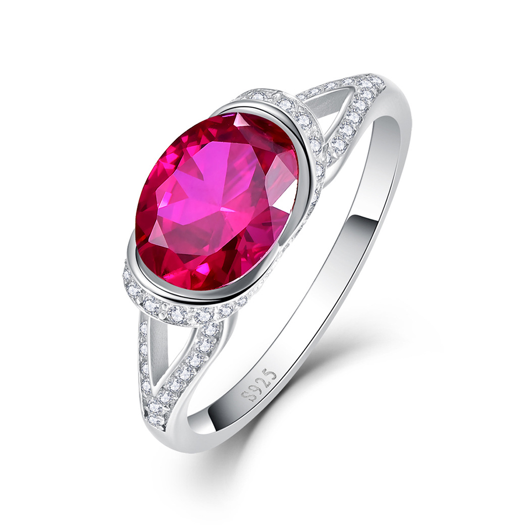 Halo Round Cut Sterling Silver Ring-ZX-Juri Elle