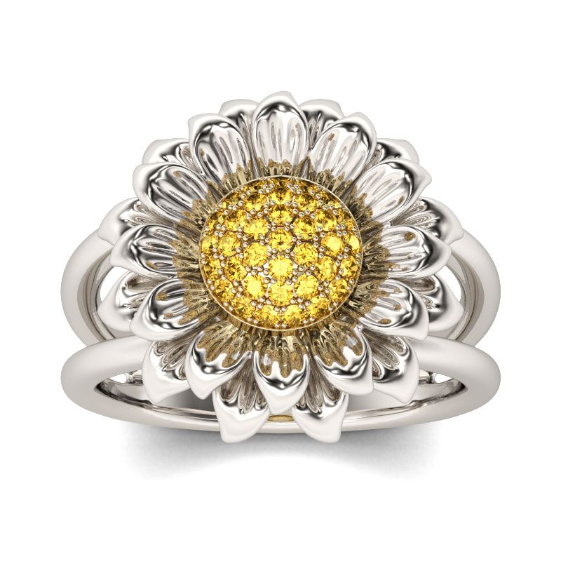 Sunflower Sterling Silver Ring-JE-Juri Elle