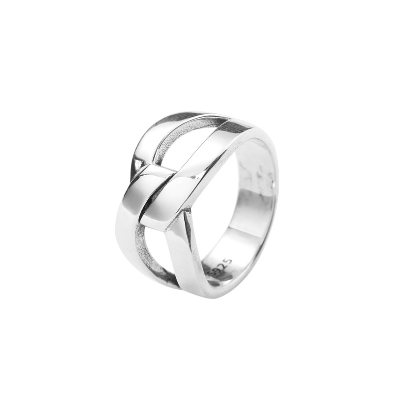 Golden Infinity Sterling Silver Plated Gold Ring