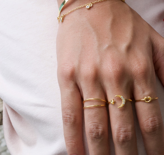Chic Double Ring Gold-J&CO-Juri Elle