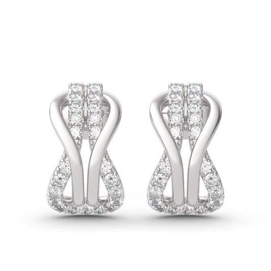 Infinity Love Sterling Silver Earrings-JE-Juri Elle