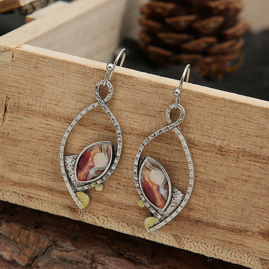 Bohemian Agate Jasper Earrings