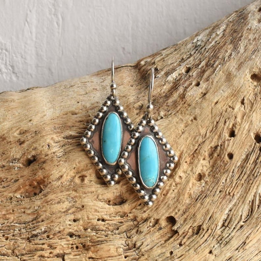 Bohemian Argyle Drop Earrings