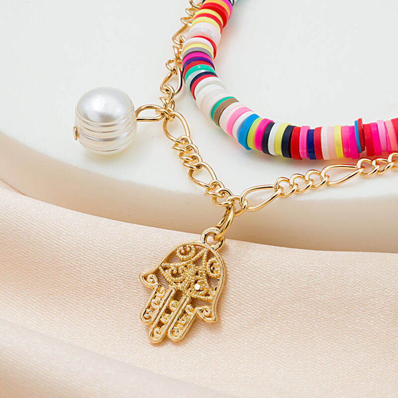 Bohemian Colored Clay Multi-layer Bracelet