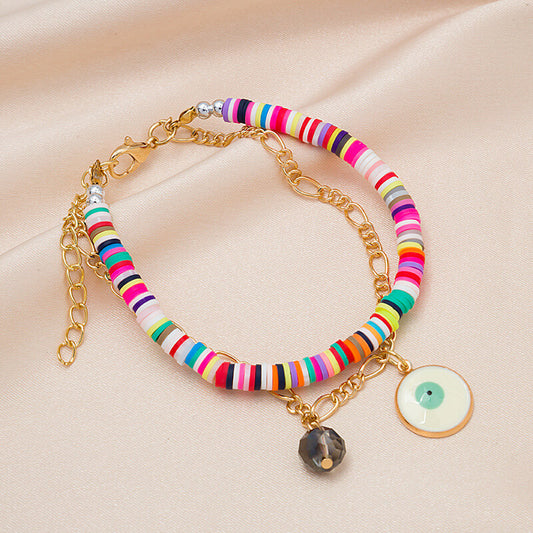 Bohemian Colored Clay Multi-layer Bracelet