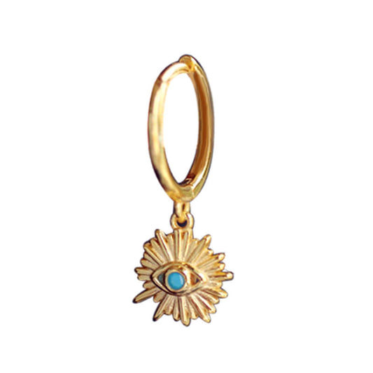 Bohemian Demon Eye Cross Earrings