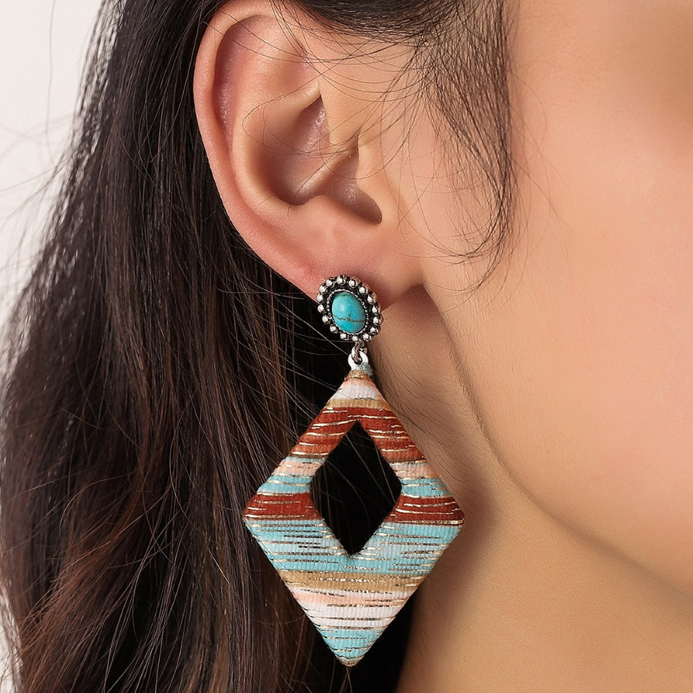 Bohemian Diamond Pierced Earrings