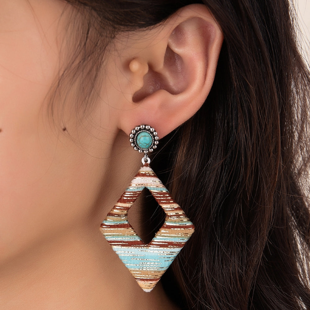 Bohemian Diamond Pierced Earrings