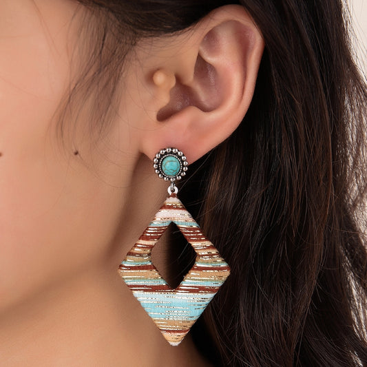 Bohemian Diamond Pierced Earrings