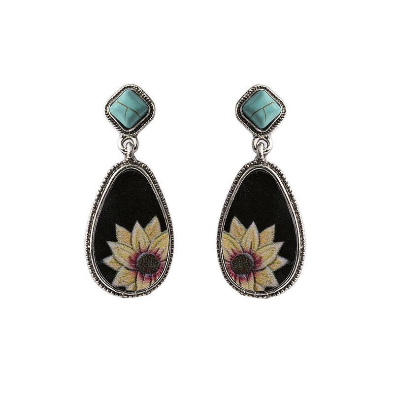 Bohemian Eardrop Sunflower Eardrop