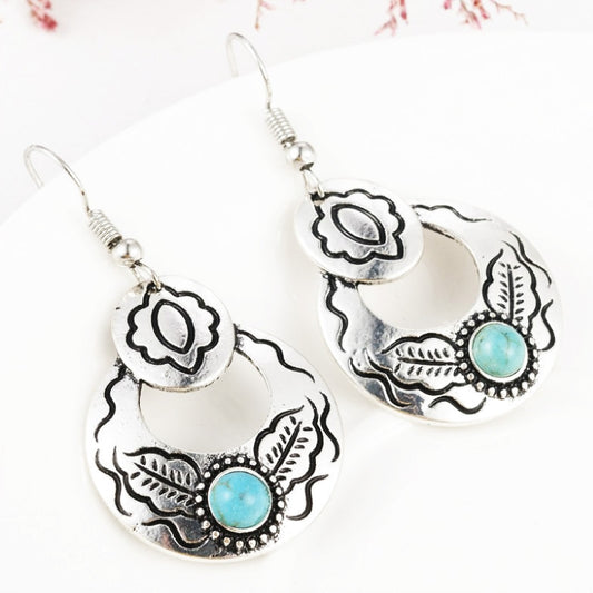 Pendants d'oreilles bohèmes à feuilles florales