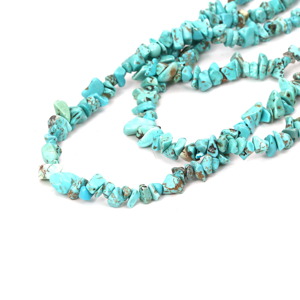 Bohemian Multi-layered Clavicle Chain With Colored Gravel