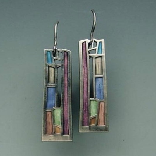 Bohemian Multicolored Floral Drop Earrings