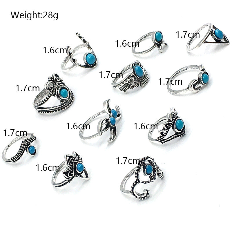 Bohemian Owl Multi-piece Set Ring
