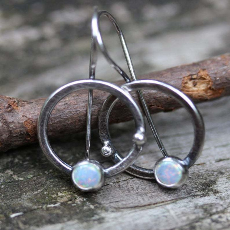 Bohemian Turquoise Circle Earrings