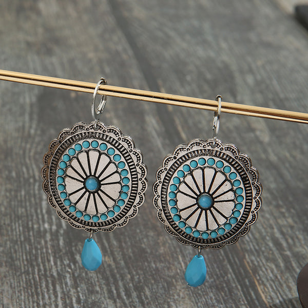 Bohemian Turquoise Exaggerated Earrings