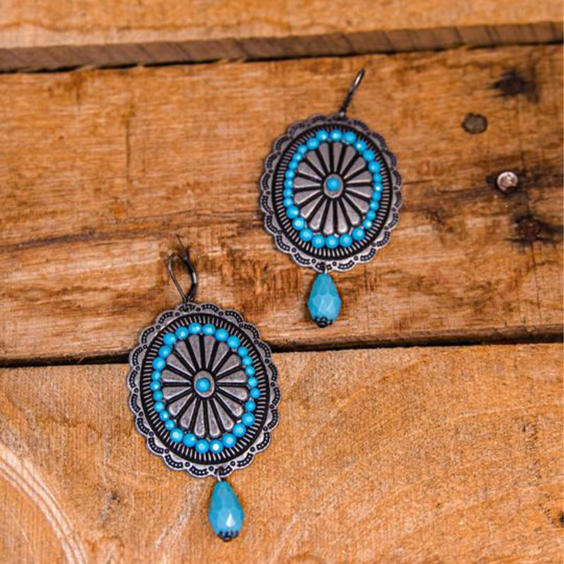 Bohemian Turquoise Exaggerated Earrings