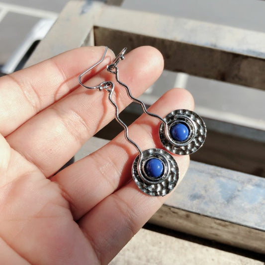 Bohemian Vintage Blue Earrings